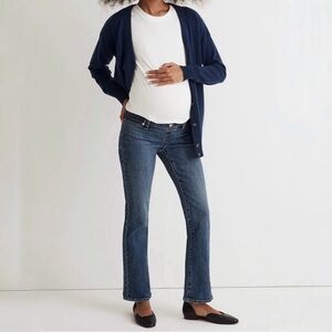 Madewell Maternity Side Panel Kick Out Crop Jeans